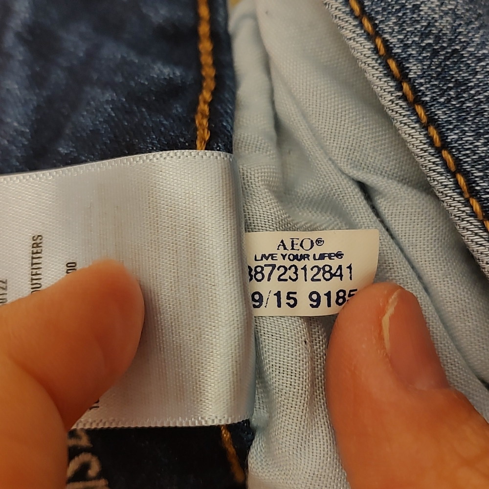 ⛄EUC American Eagle, Dark Rinse, Hi-Rise Skinny, Super Stretch, Jeggings, 00 - Picture 8 of 13